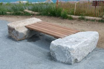 Spectacle Island Shade Shelter and Benches, by David Phillips and Charles Jones